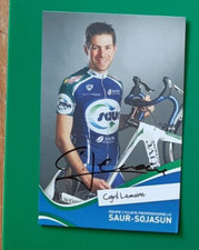 CYCLISME carte cycliste CYRIL LEMOINE équipe SAUR  SOJASUN 2010 Signée