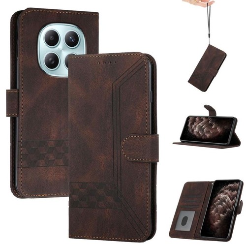 étui cuir cube brun - cube, pour