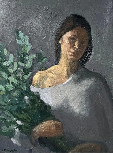 Tableau huile portrait femme - tableau,
