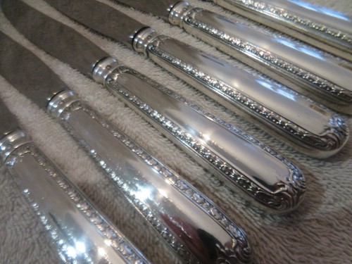 Couteaux dessert metal - 6, à
