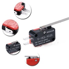 10 Pièces Limite Interrupteur Long Droit Gond Levier Type Spdt Micro-Switch