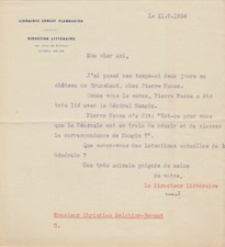 Max FISCHER - Lettre