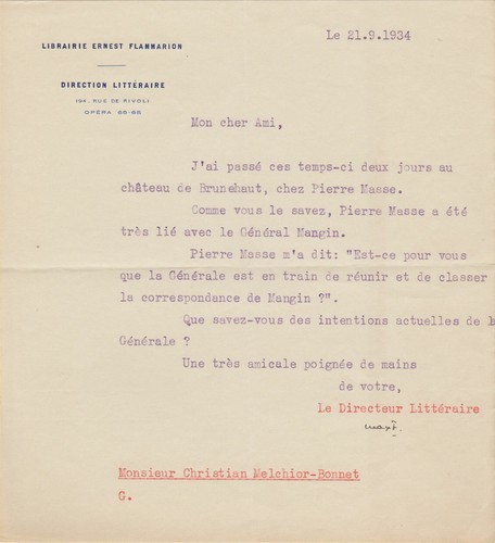Max fischer lettre - -,