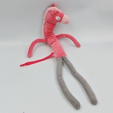 Doudou cheval rose gris rayé