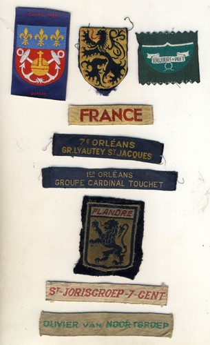 Lot insignes scouts - 9, tissu