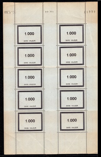 Timbres fictifs feuille de - :,