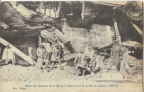 Cpa animée ruines - animée, du