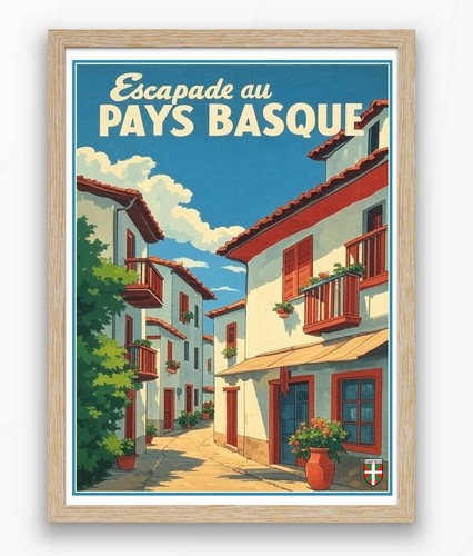 Superbe affiche pays basque - pays,