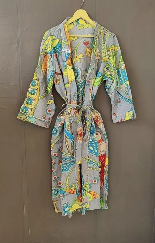 Robe kimono longue coton - kimono, en