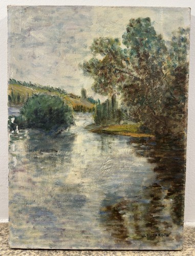 Huile sur toile - , pointilliste