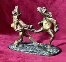 BRISSON FROG FROSCH GRENOUILLE SCULTPURE BRONZE ANIMALIER COMBAT BOXE FRANCAISE
