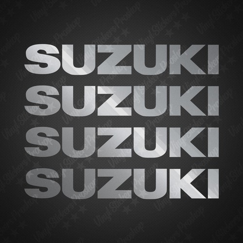 Stickers suzuki argenté - 4,