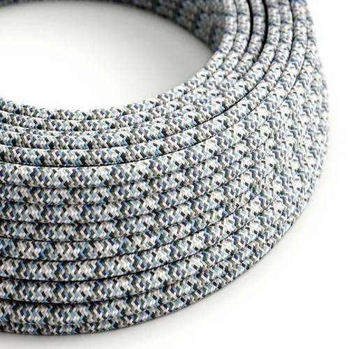 Câble textile rond effet - , soie
