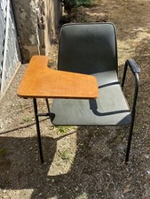 Lot  10 Chaises A Tablette Ecritoire 1950/campus/ecole Design Era Pierre Paulin