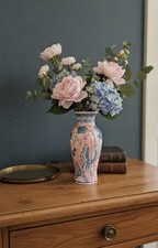 Mini vase rose bleu - rose, en