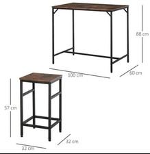 Table Haute avec 4 tabourets