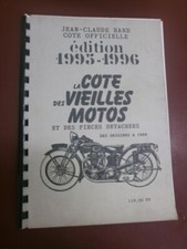 Cote officielle édition 1995/1996 Cote des vieilles motos & pièces détachées