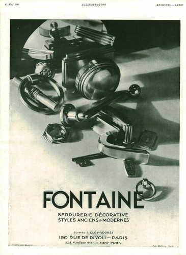 Publicité ancienne serrurerie