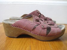 Dansko womens Serena slip on SANDALS 36 wedge clog sophie jessie Sangria flower