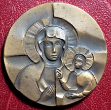 Poland Jasnogórska 1382-1982 Mother of God with Infant medal by Olszewska-Boryś