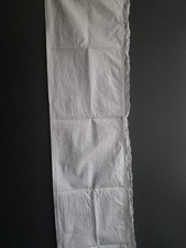 Ancien Dessus De Cheminée Ou Console Avec Dentelles Fait Main 130 Cm X 20 Cm Env