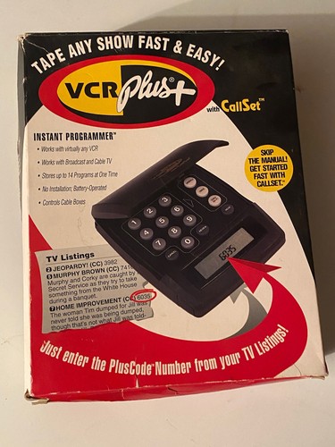Vcr plus instant programmer - vcr,