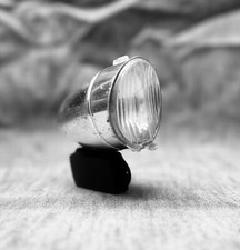 Ancien Phare de Vélo Bicyclette Aluminium vintage avec Support Année 50/60