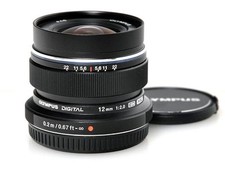 Objectif Olympus M.Zuiko Digital ED 12 mm F2 AF grand angle Prime noir MFT du...