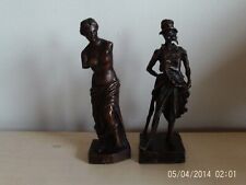LOT DE 2 STATUES REPRODUCTION EN BRONZE ATLAS -  RATAPOIL/VENUS DE MIO - TBE