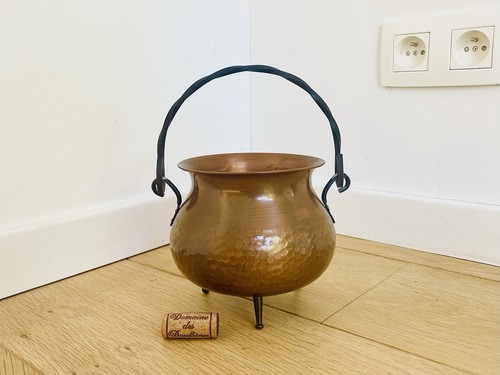 Ancien pot cuivre chaudron - pot,