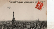 CPA SPORTS AVIATION LE COMTE DE LAMBERT SUR SON BIPLAN/ECRITE/OBLITEREE