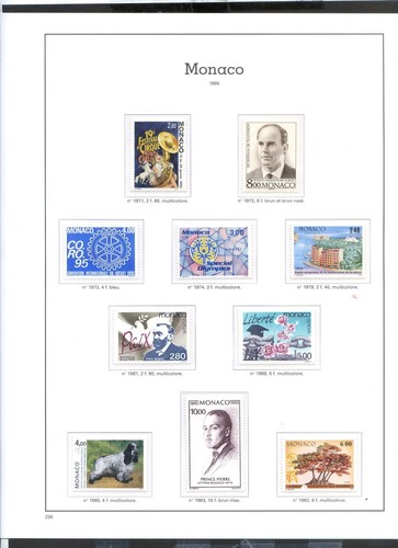 Timbre monaco années 1993 - années,