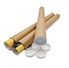 1 tube carton brun pour affiche poster 5 cm x 50 cm