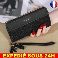 ✅ Portefeuille Long Porte Monnaie Sac Fourre Tout Carte Femme Paillettes Cadeau