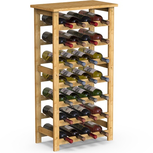 Cave vin bois de bambou - bois,