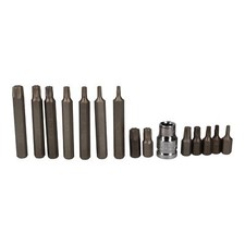 Jeu de 15 embouts Torx Star T20 profonds et peu profonds - T55 1/2" Dr mâle 3...