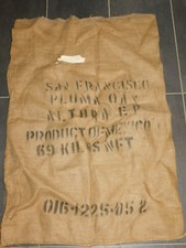 mexique SAN FRANCISCO mexico SAC de CAFE en TOILE de JUTE bag Jutestoff COFFEE