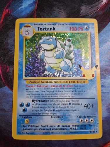 Carte pokémon tortank 102 - carte,