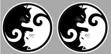 2 X STICKERS CHATS SIAMOIS YIN & YANG SYMBOLE ZEN CHINE TAILLE : 5cm CE059