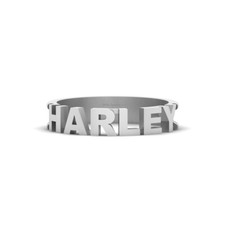 Harley Mot Lettre Nom Fiançailles Anneau de Mariage Femmes Bijoux 925 Argent