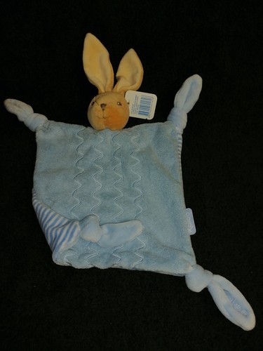 Doudou plat lapin blue beige - plat,