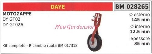 Kit support roue - roue, daye