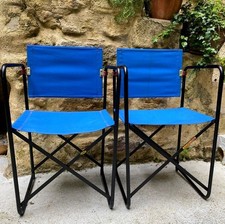 Vintage CAMPING Paire  Fauteuils 1960 La Hutte caravaning VANLIFE outdoor retro