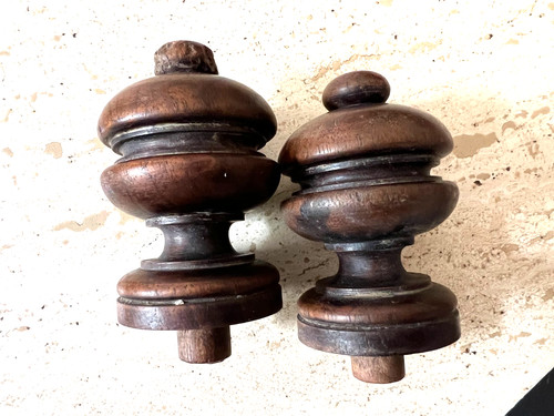 Frontons toupie boule bois - frontons,
