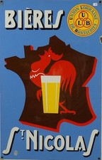 AFFICHE  POSTER  Bière St Nicolas