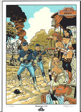 MEYNET - HOMMAGE TUNIQUES BLEUES LAMBIL  (LES 4 VARIANTES SERIGRAPHIE N°/Signé) 