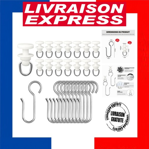 Crochets rideau rail set - de,