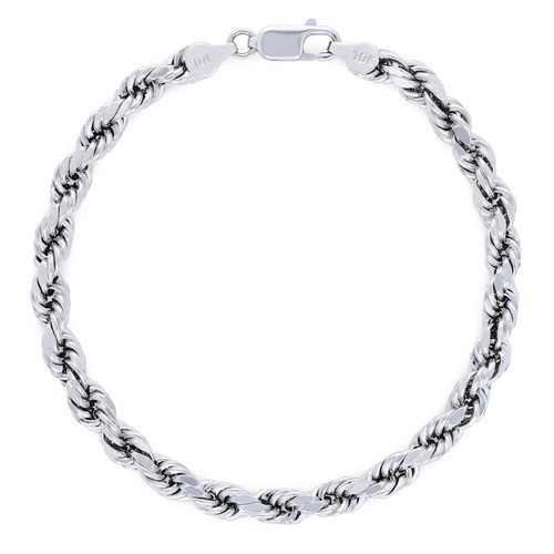 10k blanc 5mm diamant - 10k, or