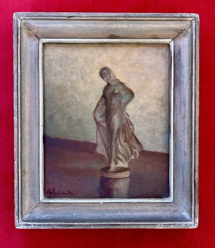 Antique french oil painting - oil,