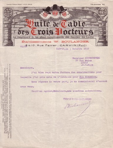 Carvin lettre boulanger - w.,